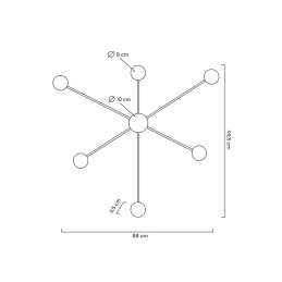 MOOSEE lampa ścienna SHADOW 6 CLOSE czarna