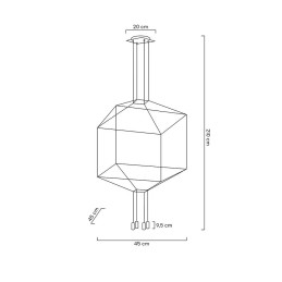 Lampa wisząca FLUSSO 4 czarna