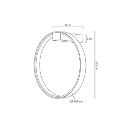 MOOSEE lampa ścienna CIRCLE WALL czarna