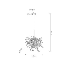 Lampa wisząca MONETE SINGLE złota - metal