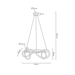 MOOSEE lampa wisząca SERPIENTE 60 złota