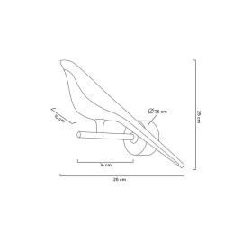 MOOSEE lampa ścienna BIRD złota