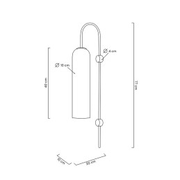 MOOSEE lampa ścienna SLACK złota / biała