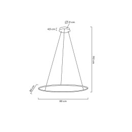 MOOSEE lampa wisząca RING SLIM 80 złota
