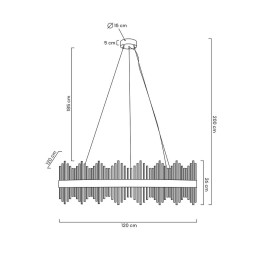 MOOSEE lampa wisząca FLORENS 120 złota