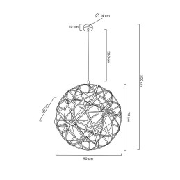 MOOSEE lampa wisząca STELLAR 90 srebrna