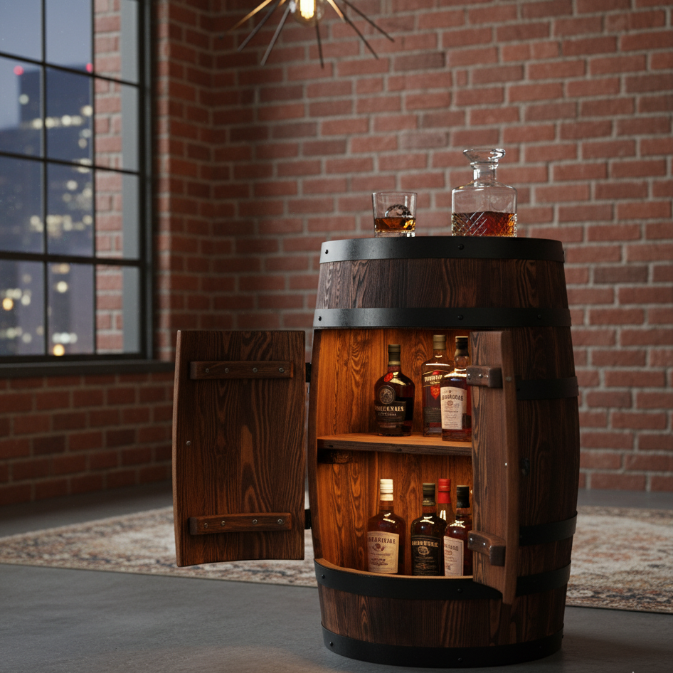 Koniec z Nudnymi Prezentami. Podaruj Coś, Co Opowiada Historię: Drewniana Beczka-Barek dla Wyjątkowego Mężczyzny